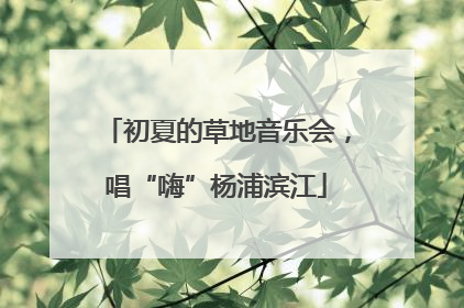 初夏的草地音乐会，唱“嗨”杨浦滨江