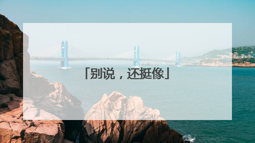 别说，还挺像