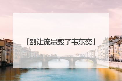 别让流量毁了韦东奕