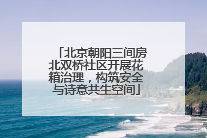 北京朝阳三间房北双桥社区开展花箱治理，构筑安全与诗意共生空间