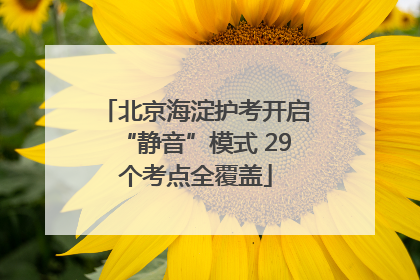 北京海淀护考开启“静音”模式 29个考点全覆盖