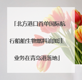 北方港口首单国际航行船舶生物燃料油加注业务在青岛港落地