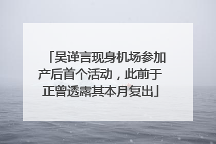 吴谨言现身机场参加产后首个活动，此前于正曾透露其本月复出