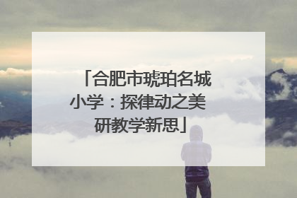 合肥市琥珀名城小学：探律动之美 研教学新思