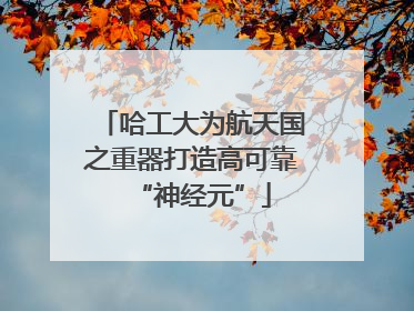 哈工大为航天国之重器打造高可靠“神经元”