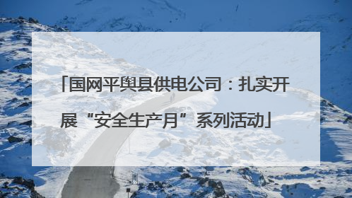 国网平舆县供电公司：扎实开展“安全生产月”系列活动