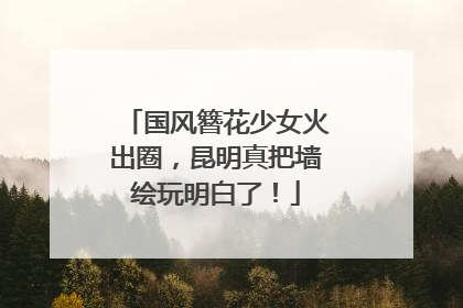 国风簪花少女火出圈，昆明真把墙绘玩明白了！