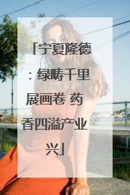 宁夏隆德：绿畴千里展画卷 药香四溢产业兴