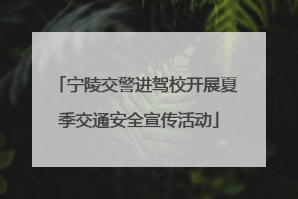 宁陵交警进驾校开展夏季交通安全宣传活动
