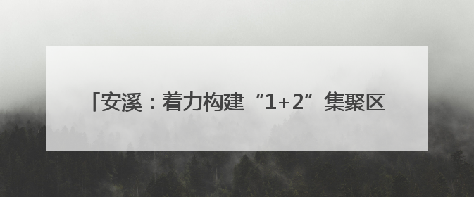 安溪：着力构建“1+2”集聚区 助力“安品出海·抢占先机”