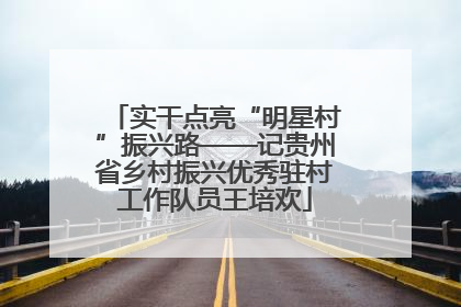 实干点亮“明星村”振兴路——记贵州省乡村振兴优秀驻村工作队员王培欢