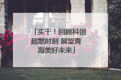 实干！回顾科创超燃时刻 展望青海美好未来