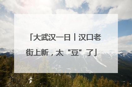 大武汉一日︱汉口老街上新，太“豆”了