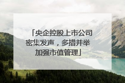央企控股上市公司密集发声，多措并举加强市值管理