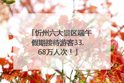 忻州六大景区端午假期接待游客33.68万人次！
