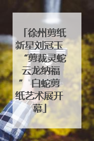徐州剪纸新星刘冠玉“剪裁灵蛇 云龙纳福” 白蛇剪纸艺术展开幕