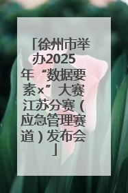 徐州市举办2025年“数据要素×”大赛江苏分赛（应急管理赛道）发布会