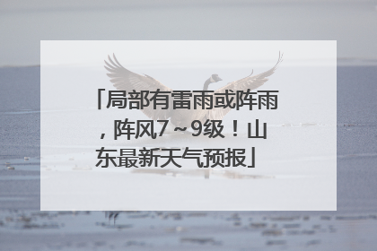 局部有雷雨或阵雨，阵风7～9级！山东最新天气预报