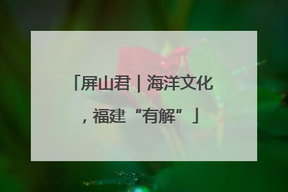 屏山君｜海洋文化，福建“有解”