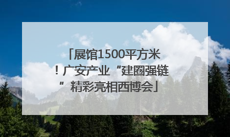 展馆1500平方米！广安产业“建圈强链”精彩亮相西博会
