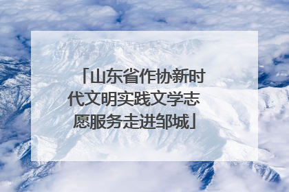 山东省作协新时代文明实践文学志愿服务走进邹城