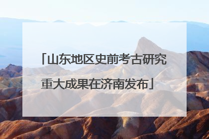 山东地区史前考古研究重大成果在济南发布