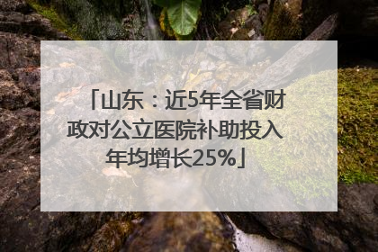 山东：近5年全省财政对公立医院补助投入年均增长25%