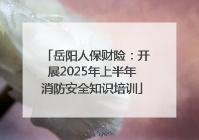 岳阳人保财险：开展2025年上半年消防安全知识培训