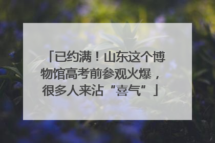 已约满！山东这个博物馆高考前参观火爆，很多人来沾“喜气”