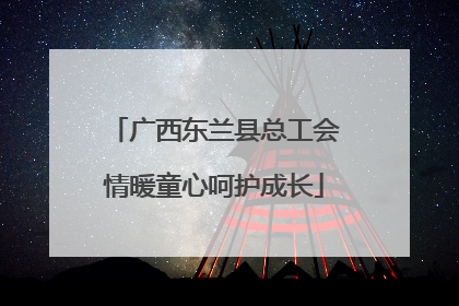 广西东兰县总工会情暖童心呵护成长