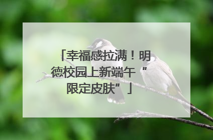 幸福感拉满！明德校园上新端午“限定皮肤”