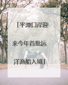 平潭口岸迎来今年首批远洋渔船入境