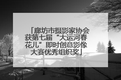 廊坊市摄影家协会获第七届“大运河春花儿”即时创意影像大赛优秀组织奖