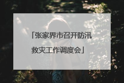 张家界市召开防汛救灾工作调度会