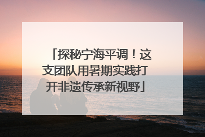 探秘宁海平调！这支团队用暑期实践打开非遗传承新视野