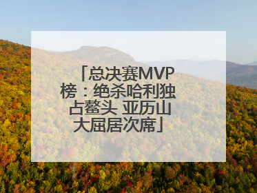 总决赛MVP榜：绝杀哈利独占鳌头 亚历山大屈居次席