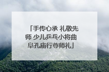 手传心承 礼敬先师 少儿乒乓小将曲阜孔庙行尊师礼