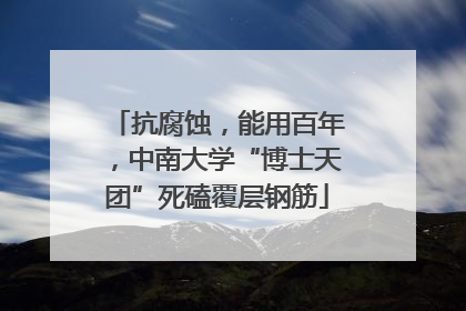 抗腐蚀，能用百年，中南大学“博士天团”死磕覆层钢筋
