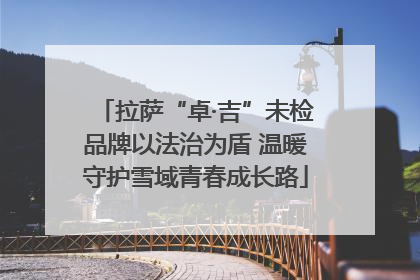 拉萨“卓·吉”未检品牌以法治为盾 温暖守护雪域青春成长路