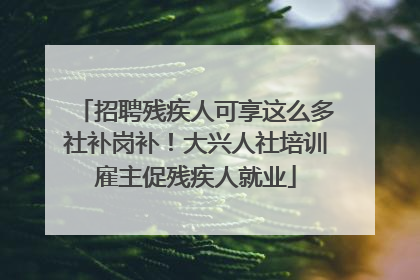 招聘残疾人可享这么多社补岗补！大兴人社培训雇主促残疾人就业