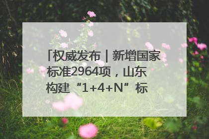 权威发布｜新增国家标准2964项，山东构建“1+4+N”标准化创新发展新格局