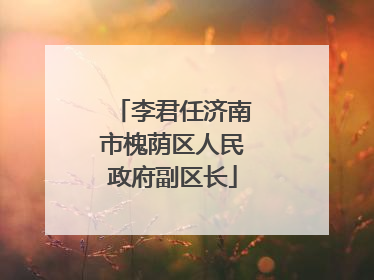 李君任济南市槐荫区人民政府副区长