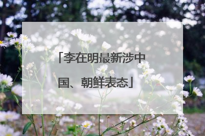 李在明最新涉中国、朝鲜表态