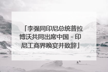 李强同印尼总统普拉博沃共同出席中国－印尼工商界晚宴并致辞