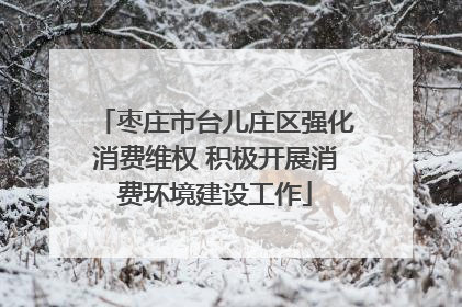 枣庄市台儿庄区强化消费维权 积极开展消费环境建设工作