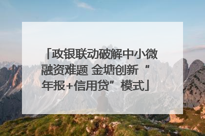 政银联动破解中小微融资难题 金塘创新“年报+信用贷”模式