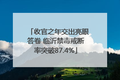 收官之年交出亮眼答卷 临沂禁毒戒断率突破87.4%