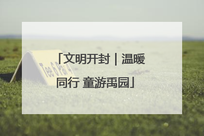 文明开封｜温暖同行 童游禹园