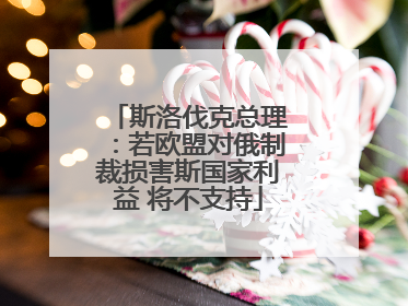 斯洛伐克总理：若欧盟对俄制裁损害斯国家利益 将不支持