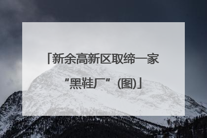 新余高新区取缔一家“黑鞋厂”(图)